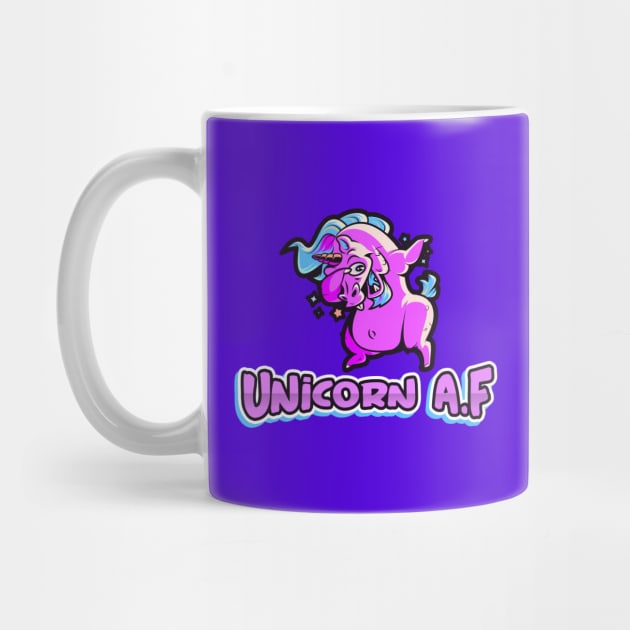 Unicorn AF, Funny Cute, Unicorn Gift, Unicorn Meme by Outrageous Tees